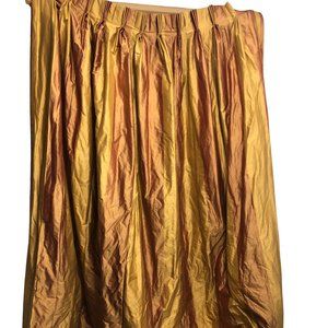 Vintage Custom Calico Corners Silk Dupioni Curtains, Pinch Pleated Silk Drapes